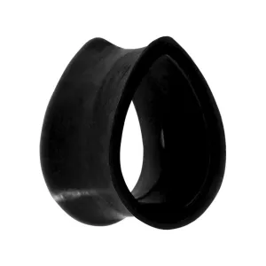 00 Gauge Black Teardrop Silicone Flexible Tunnel