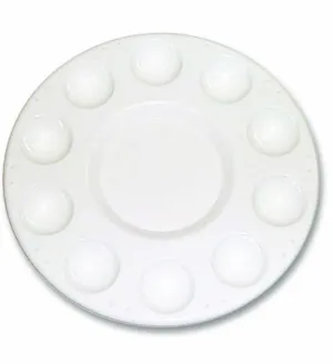 10 Well Circular Mixing Plastic Palette