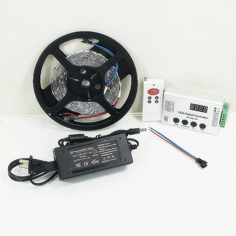 12VDC TM1914 IC Controlled Dream Color 5050 RGB Pixel LED Strip Kit 5 meters with 30LED/Mtr