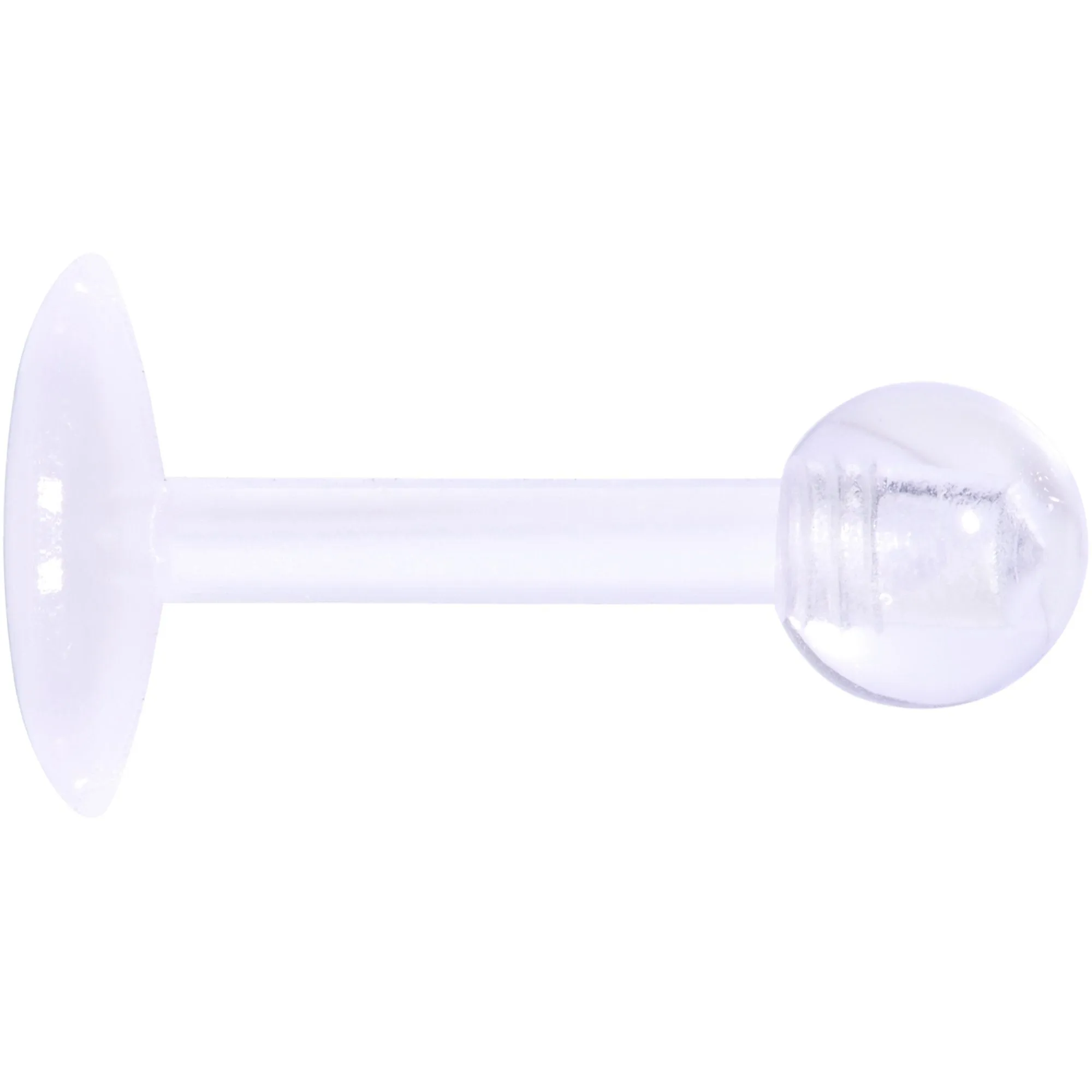 16 Gauge 1/4 Clear Flexible Bioplast Labret Monroe Tragus Retainer