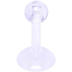 16 Gauge 1/4 Clear Flexible Bioplast Labret Monroe Tragus Retainer