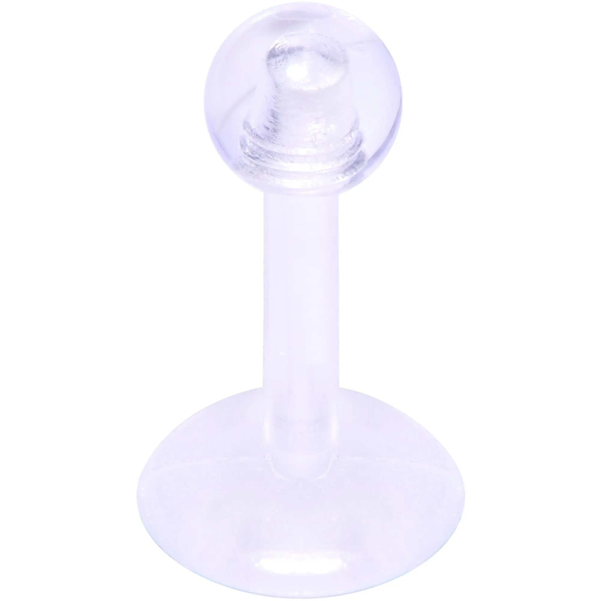 16 Gauge 1/4 Clear Flexible Bioplast Labret Monroe Tragus Retainer
