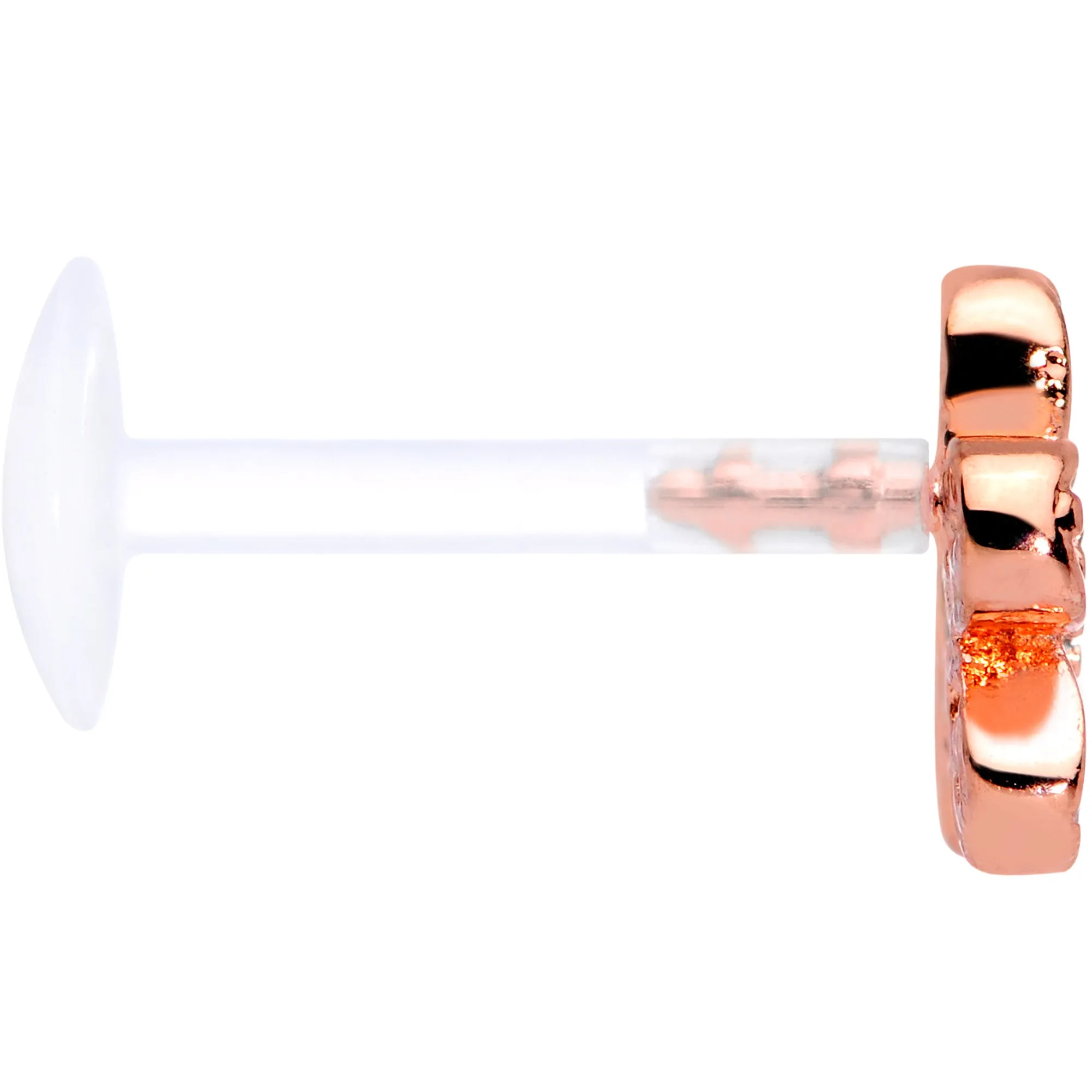 16 Gauge 5/16 Clear Gem Flexible Bioplast Hippie Flower Labret Monroe Tragus