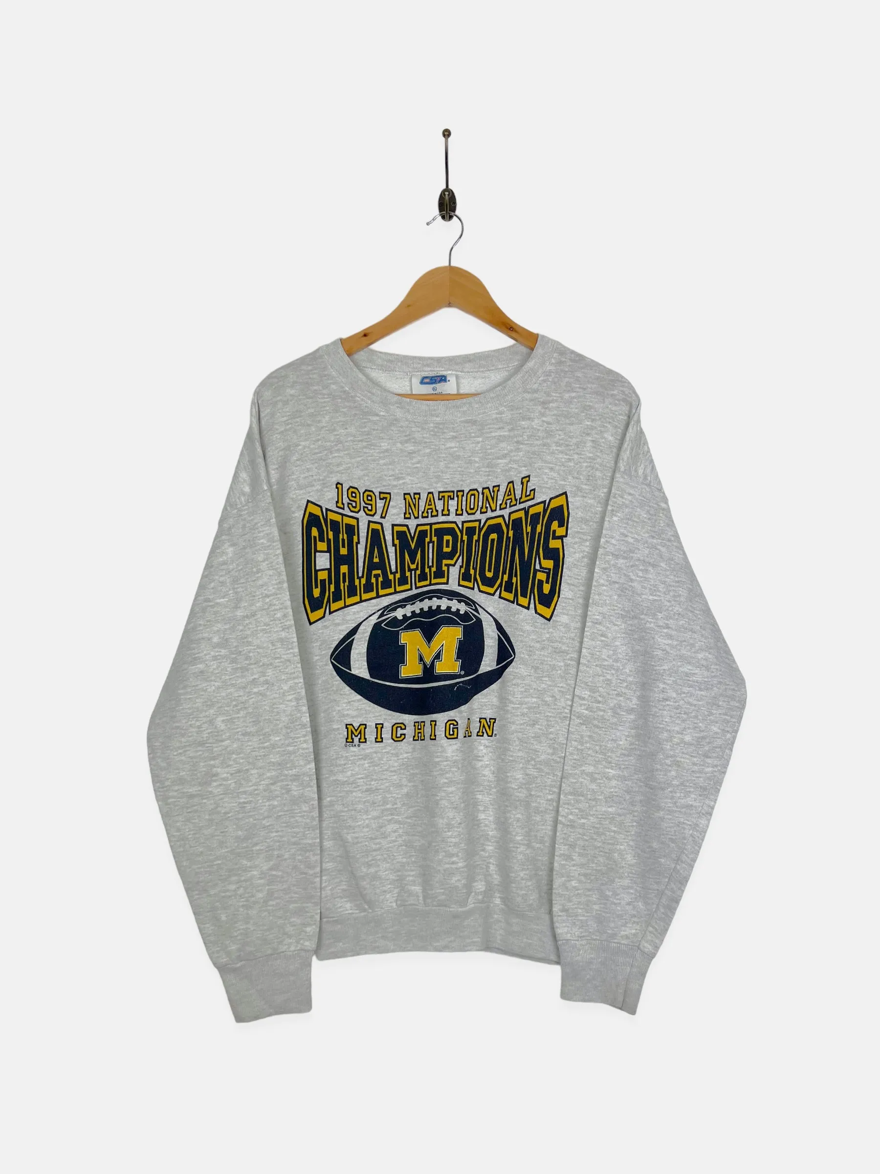1997 Michigan Wolverines USA Made Vintage Lightweight Sweatshirt Size XL