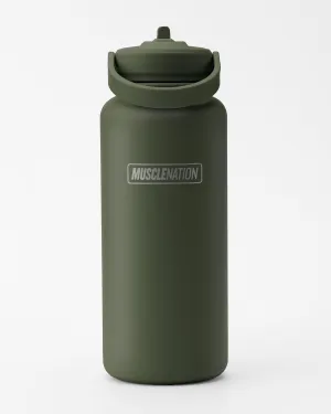 1L Insulated Water Bottle - Dark Khaki