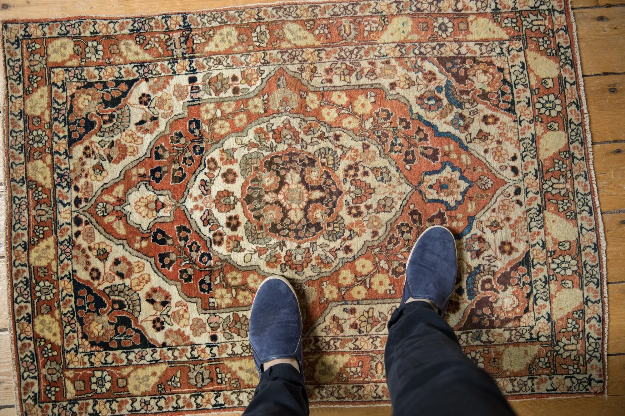 2.5x4 Antique Haji Jalili Tabriz Rug