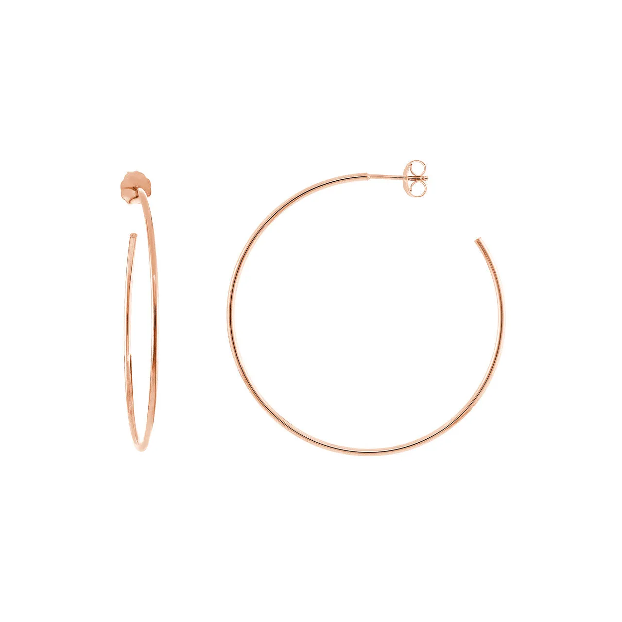 40mm x 1.2mm Hoop Post Earrings