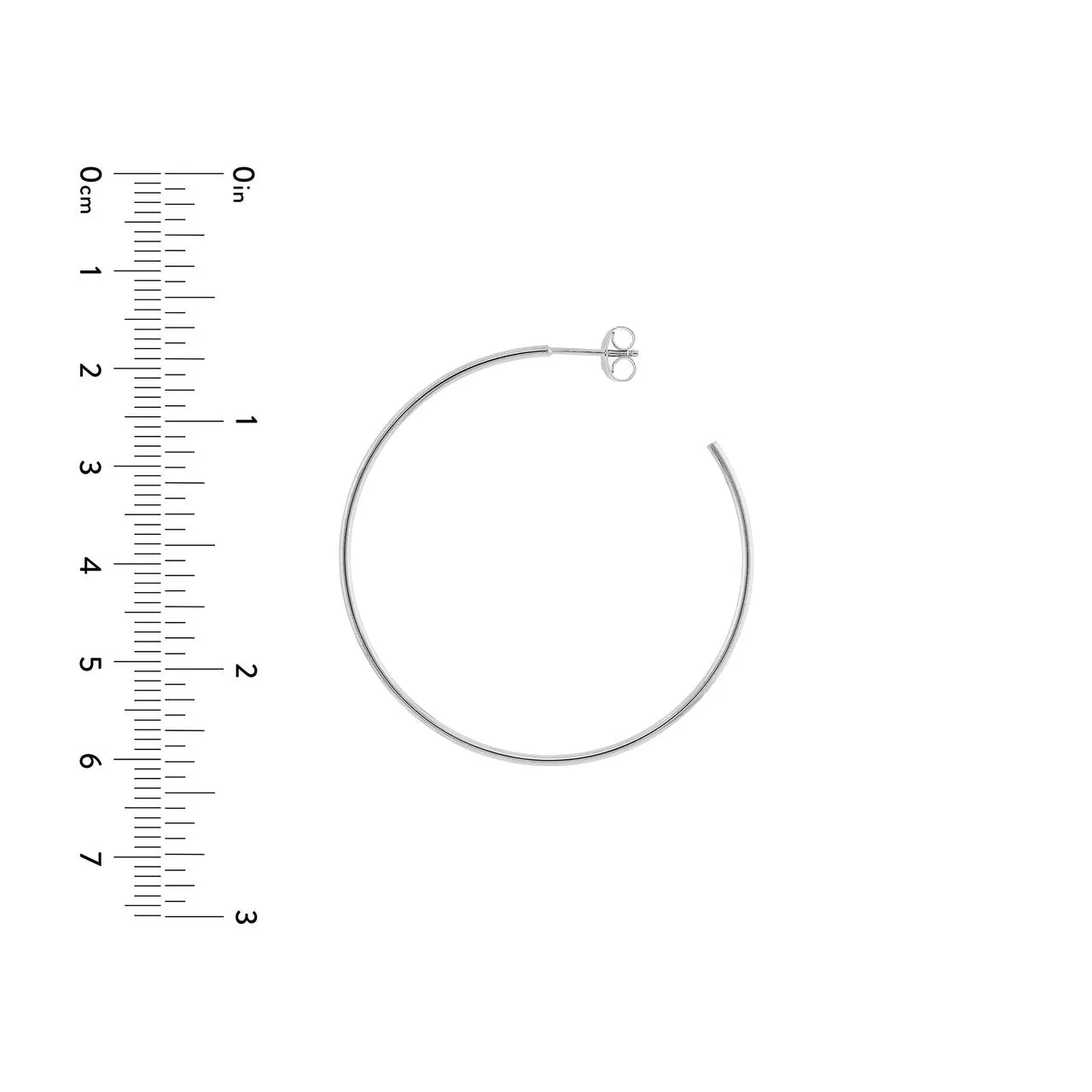 40mm x 1.2mm Hoop Post Earrings