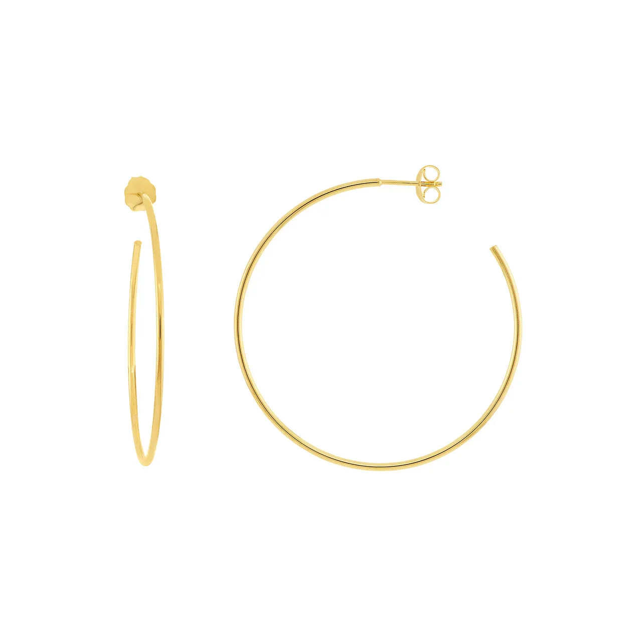 40mm x 1.2mm Hoop Post Earrings