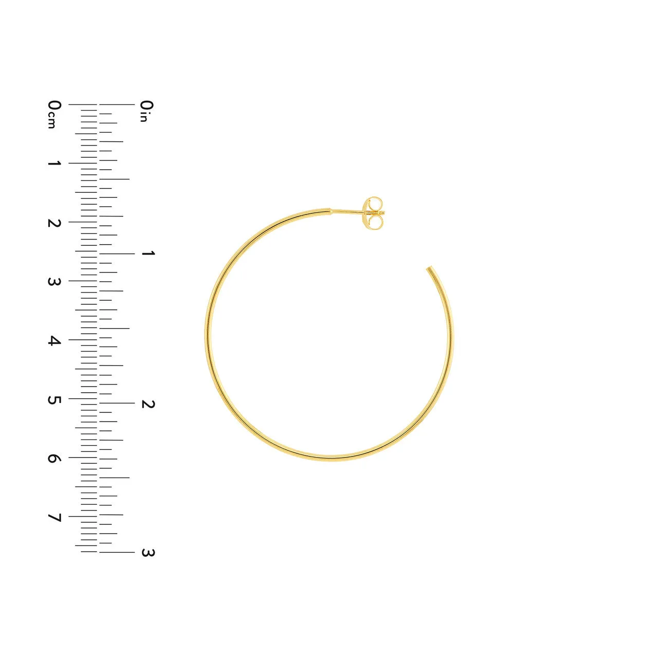 40mm x 1.2mm Hoop Post Earrings