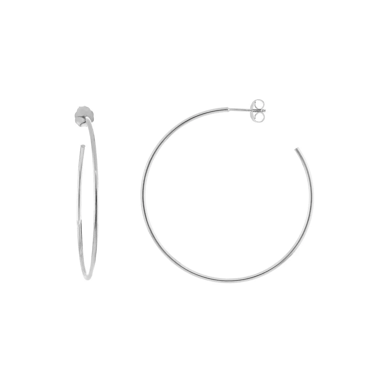 40mm x 1.2mm Hoop Post Earrings