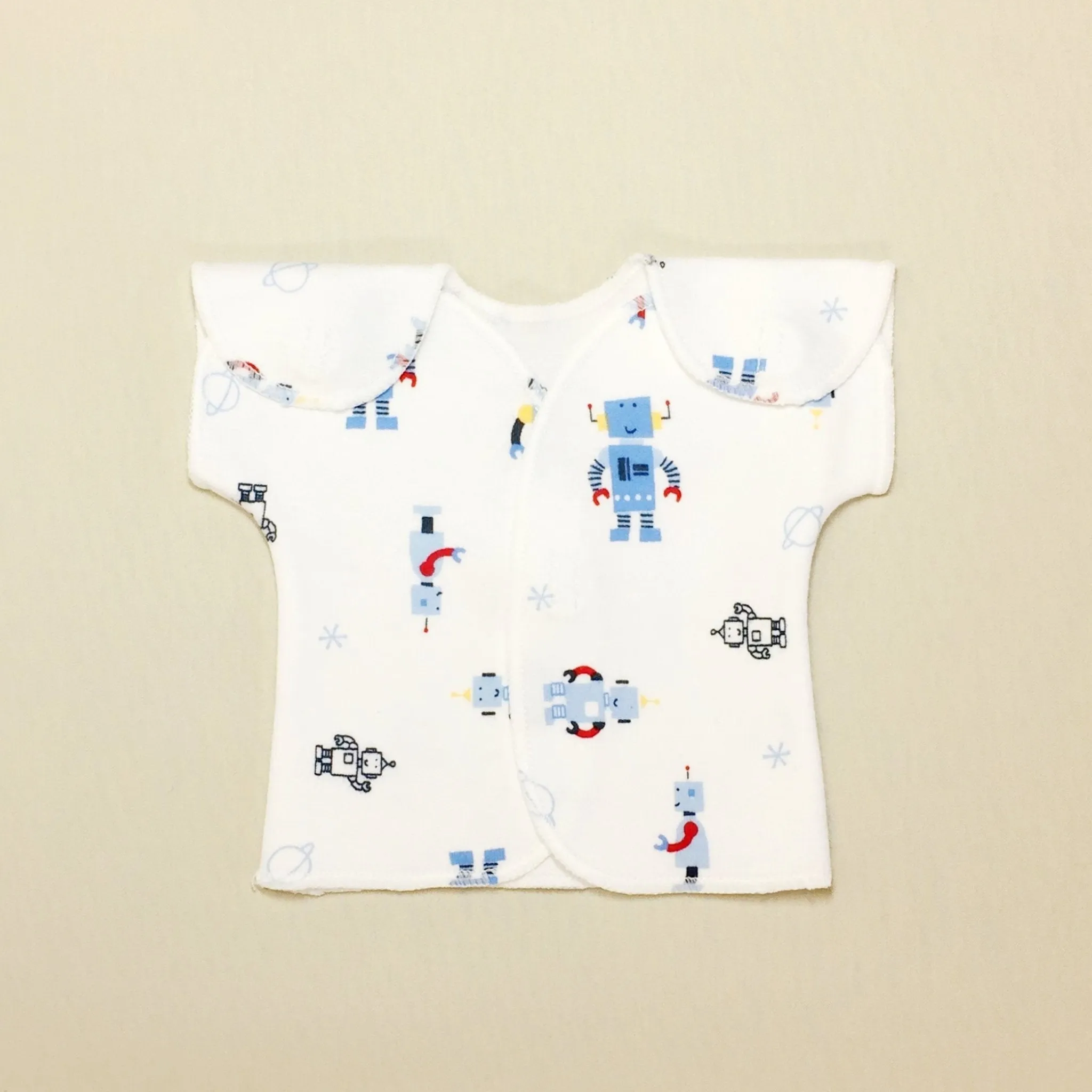 4pc Blue Robots T-Shirt, Leggings, Mittens and Booties Set