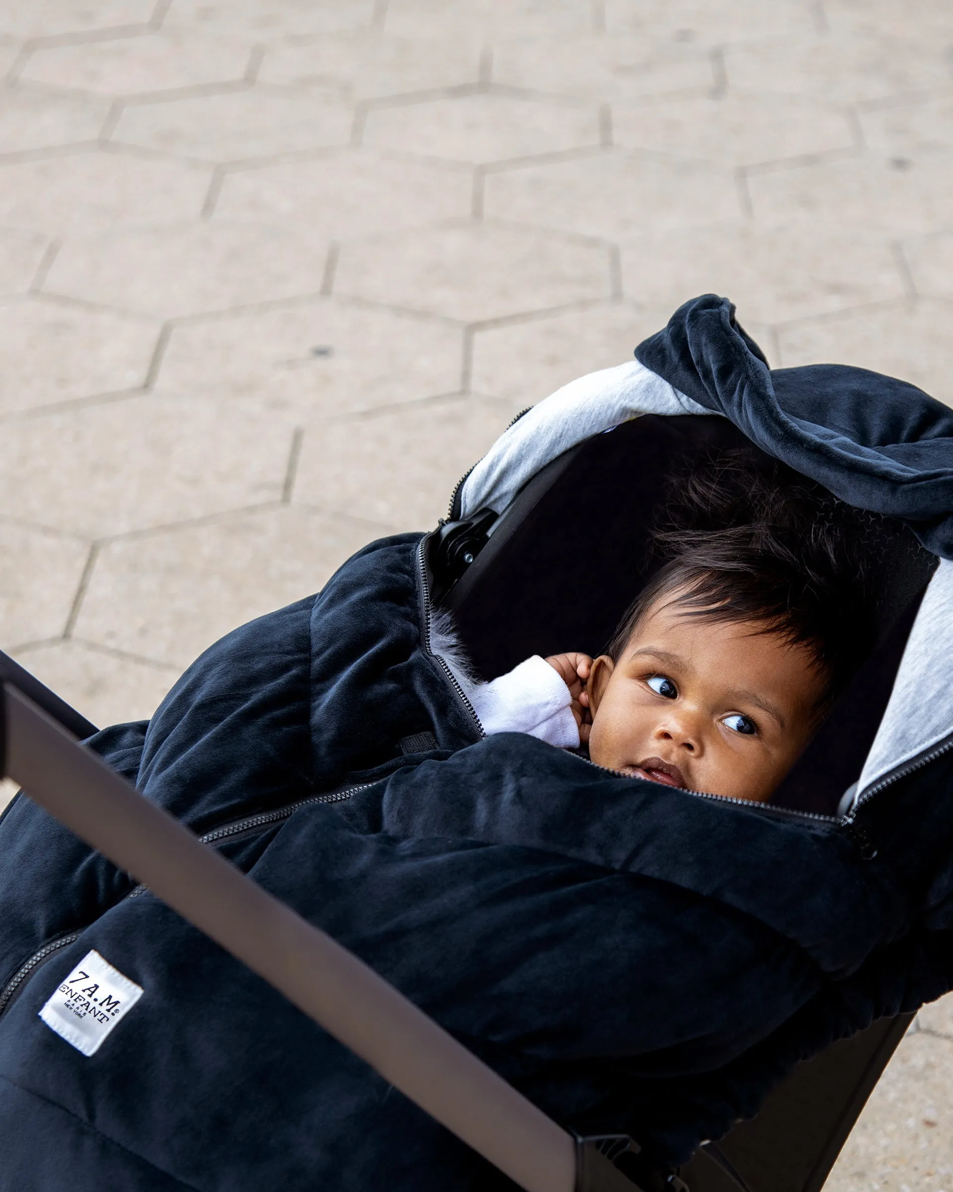 7AM Enfant Car Seat Cocoon Velour - Cotton