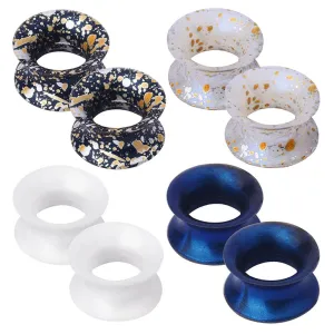 8PCS 4-25mm Thin Silicone Stretched Ear Plugs Tunnels