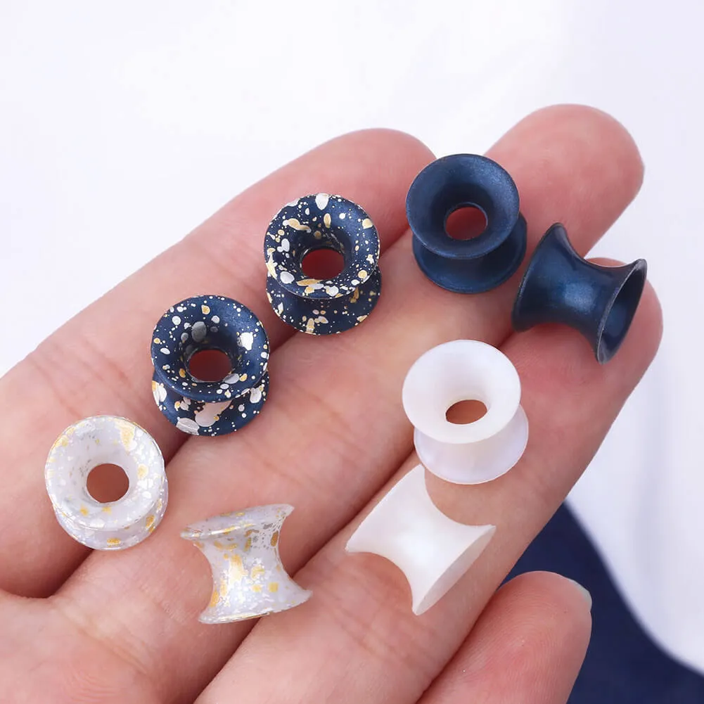 8PCS 4-25mm Thin Silicone Stretched Ear Plugs Tunnels