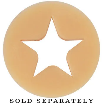 9/16 Flesh Star Silicone Flexible Tunnel
