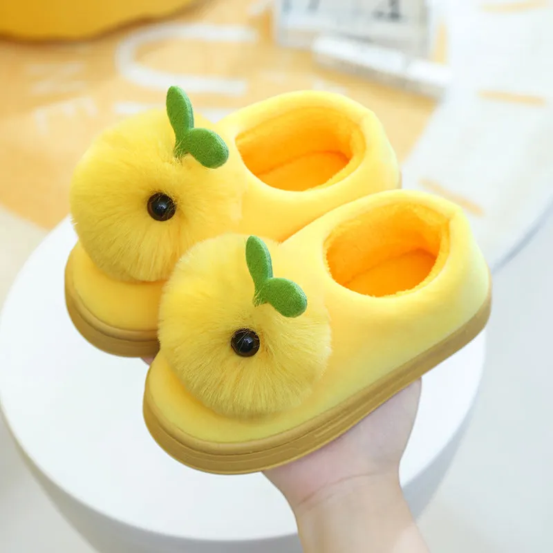 Adorable & Cozy: 3D Plush Baby Slippers!