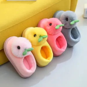 Adorable & Cozy: 3D Plush Baby Slippers!
