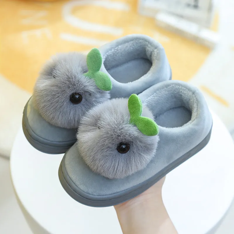 Adorable & Cozy: 3D Plush Baby Slippers!