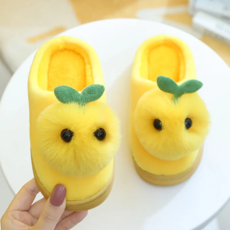 Adorable & Cozy: 3D Plush Baby Slippers!