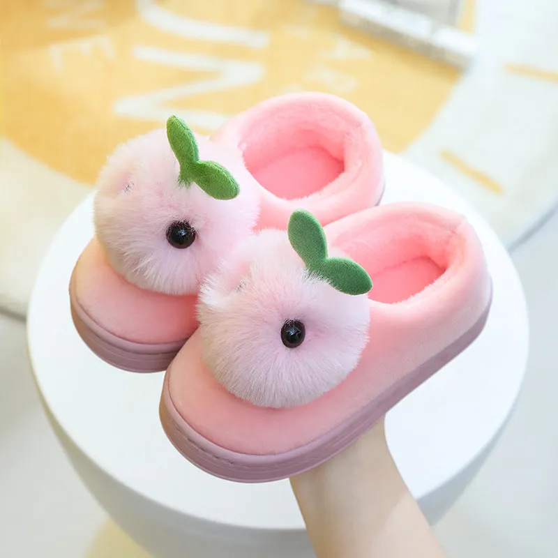 Adorable & Cozy: 3D Plush Baby Slippers!