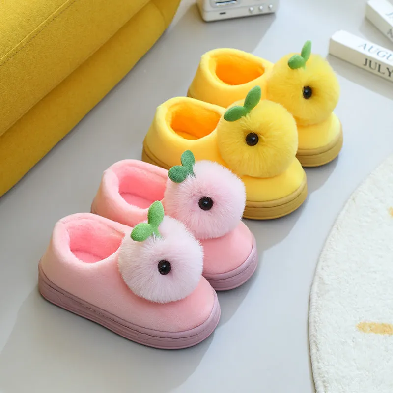 Adorable & Cozy: 3D Plush Baby Slippers!