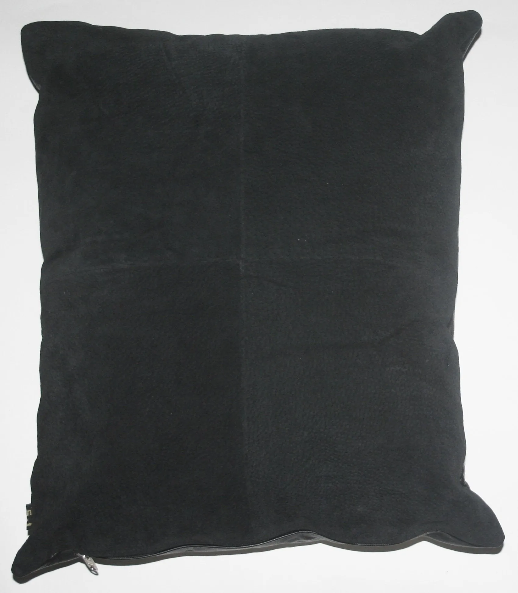 African Lion Original Art Leather & Suede Pillow Cover Original Painting on Leather