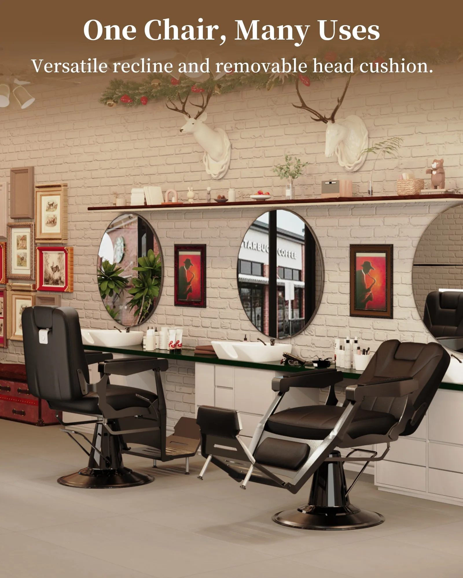 All Black Barber Chair BS-148