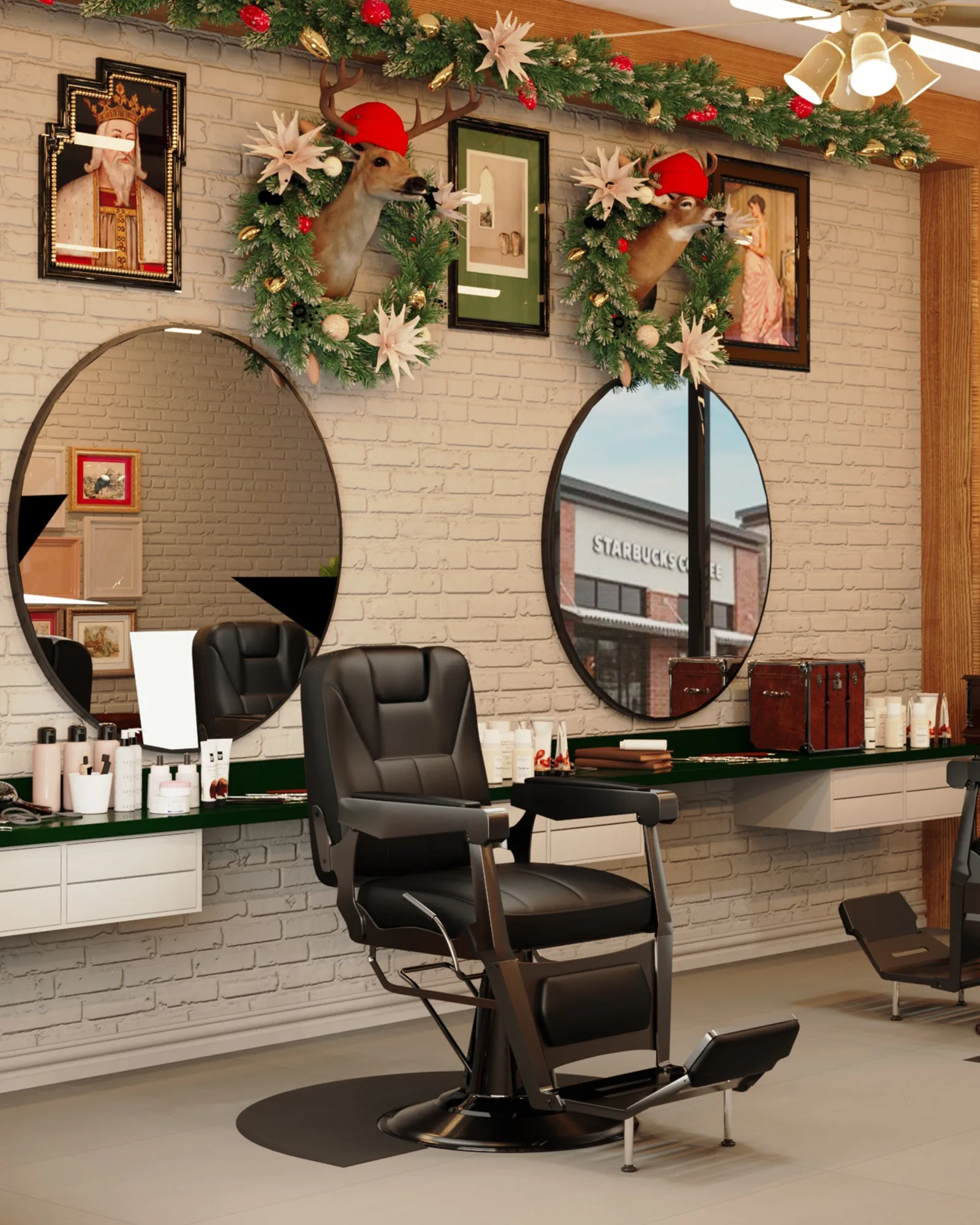 All Black Barber Chair BS-148