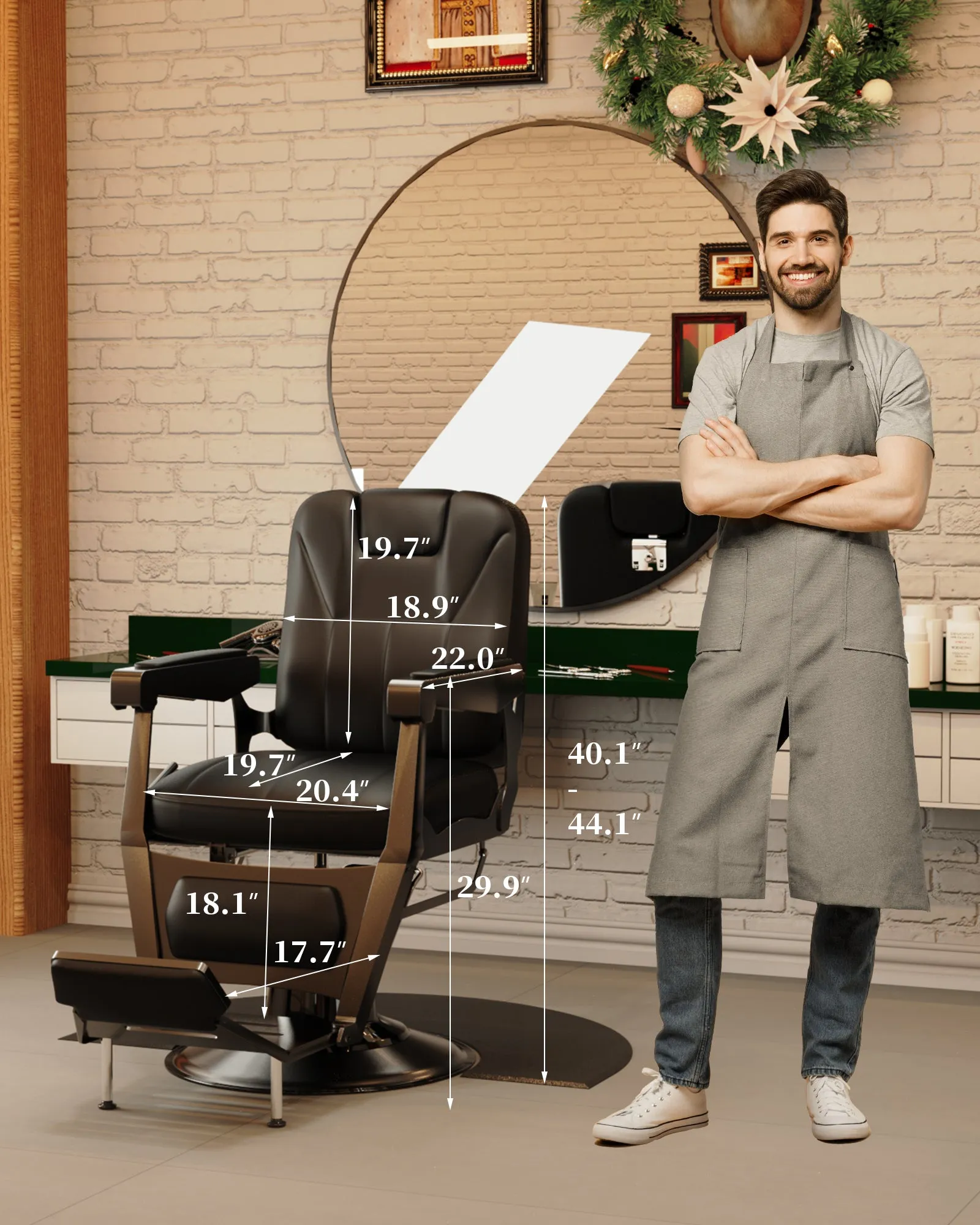 All Black Barber Chair BS-148