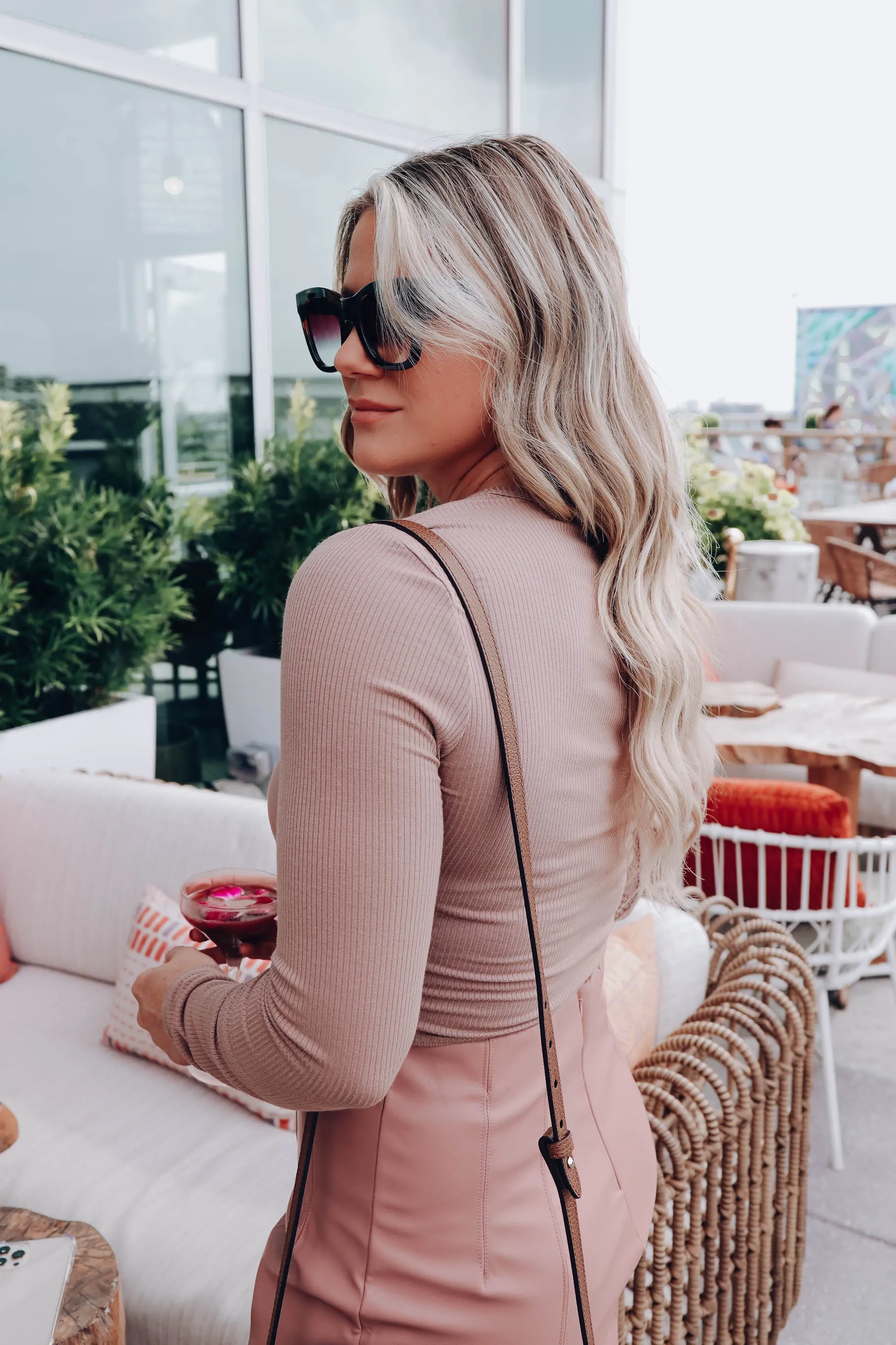 Alluring Ruched Crop Top - Taupe