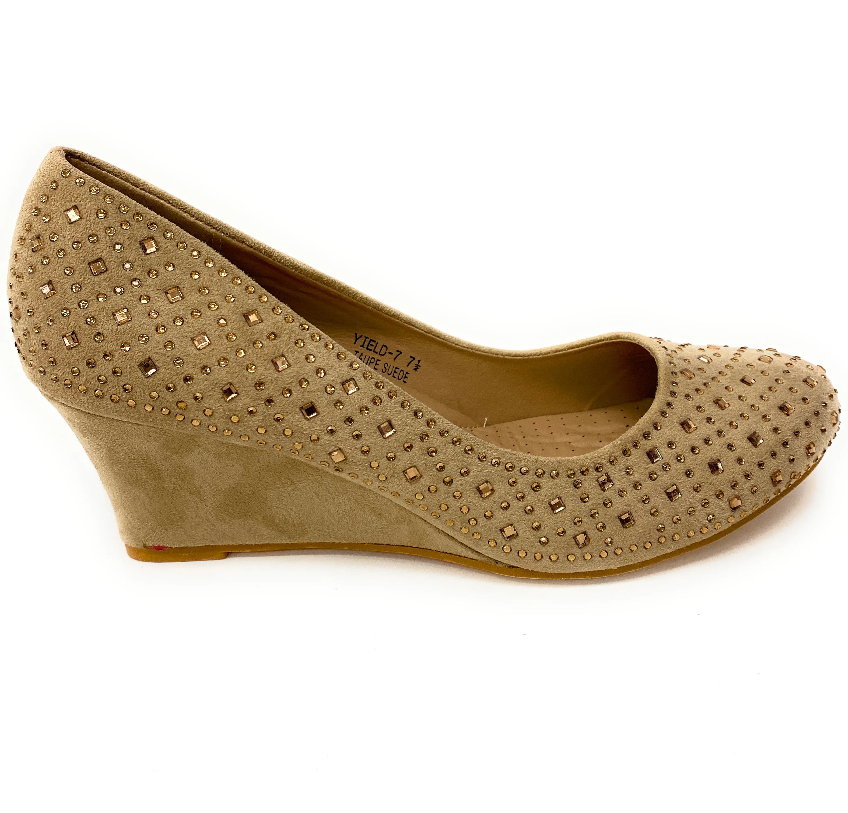 ANNA YIELD-7 Taupe Suede