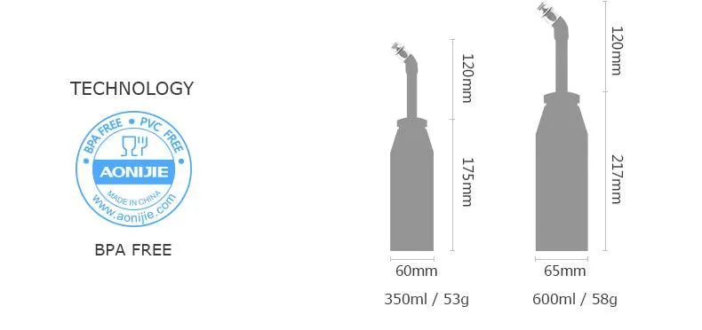 AONIJIE SD13 600ml Hydration Soft Flask with Straw