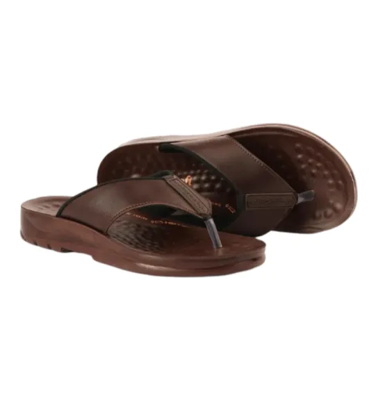 ARSFT Adaptation Men's PU Soft Slippers - Article 5101 (Brown)