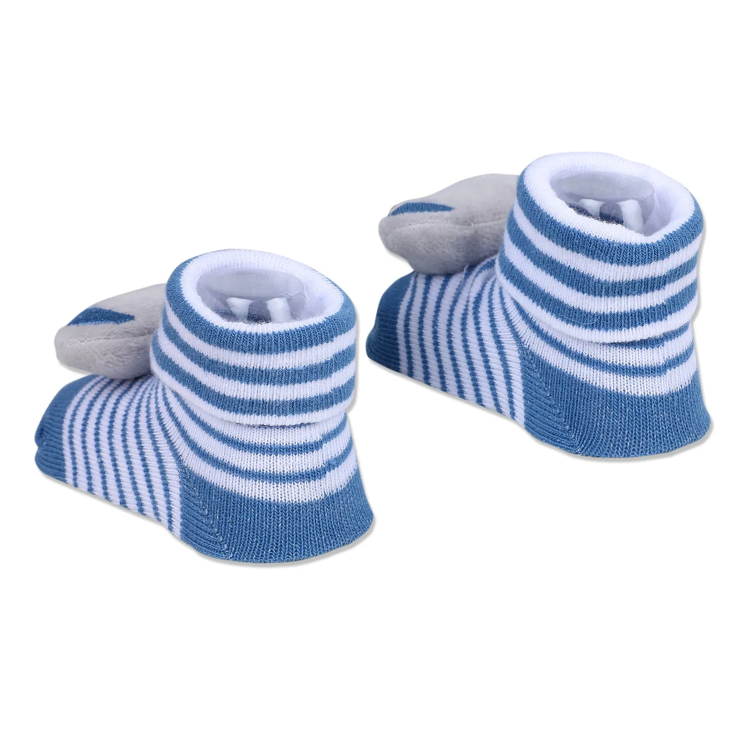 Baby Moo Elephant Trunk Cotton Anti-Skid 3D Socks - Blue