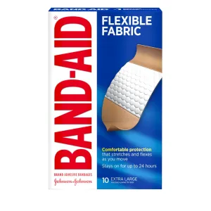 BAND-AID Brand Flexible Fabric Adhesive Bandages, Extra Large