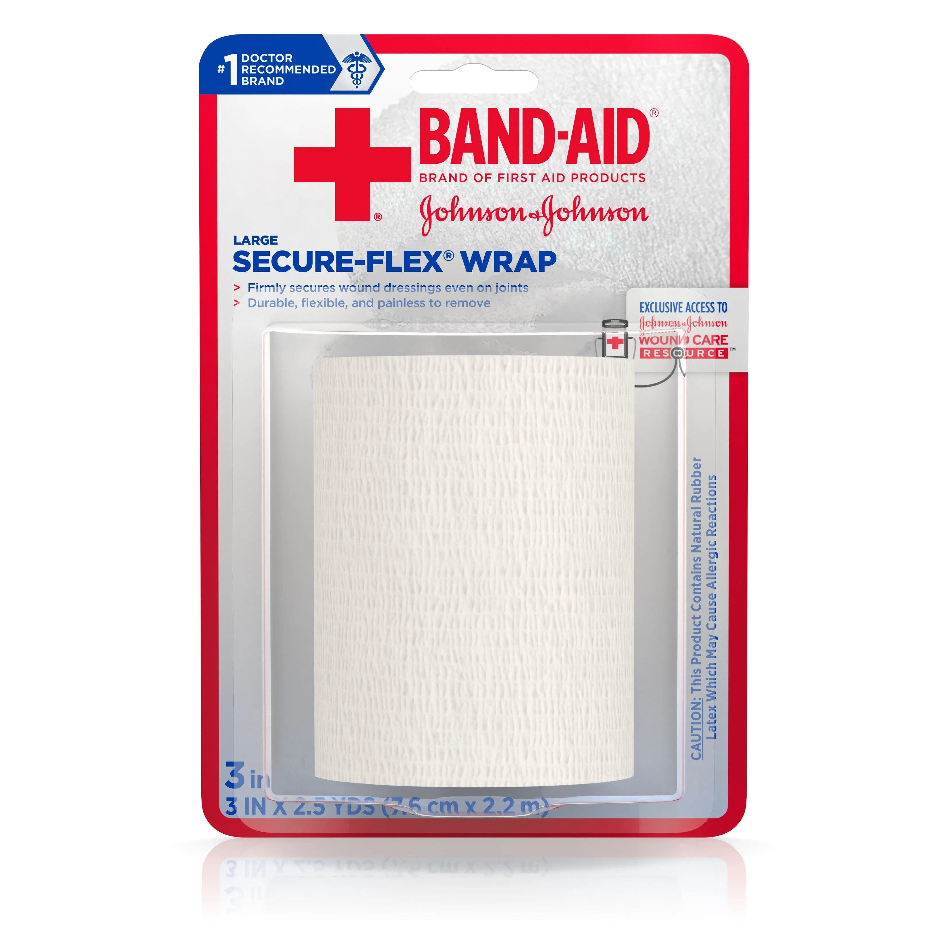 BAND-AID Brand of First Aid Products Secure-Flex Wrap, 3 Inches by 2.5 Yards