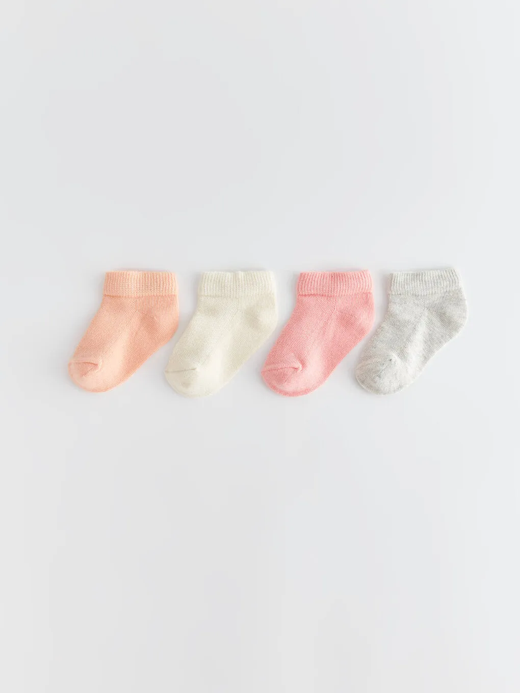 Basic Baby Girl Booties Socks 4-pack