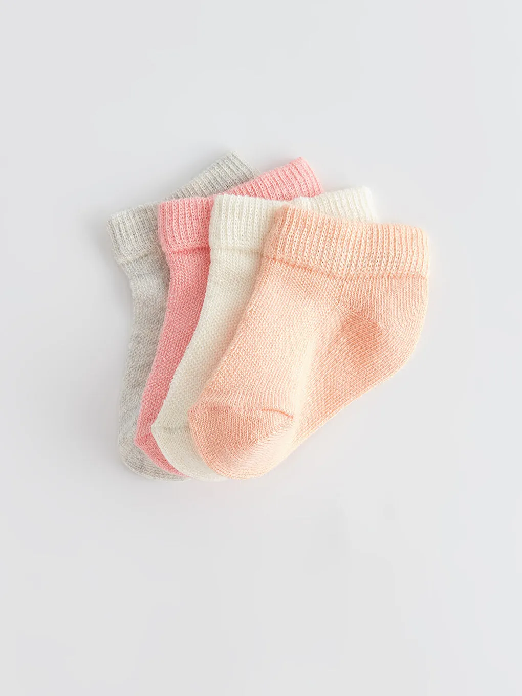 Basic Baby Girl Booties Socks 4-pack