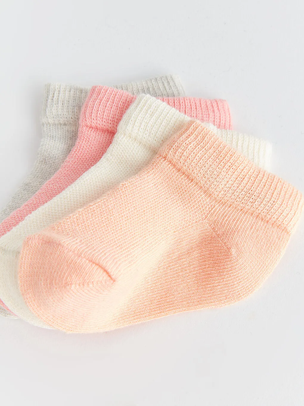 Basic Baby Girl Booties Socks 4-pack