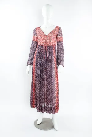 Batik Gauze Peasant Dress