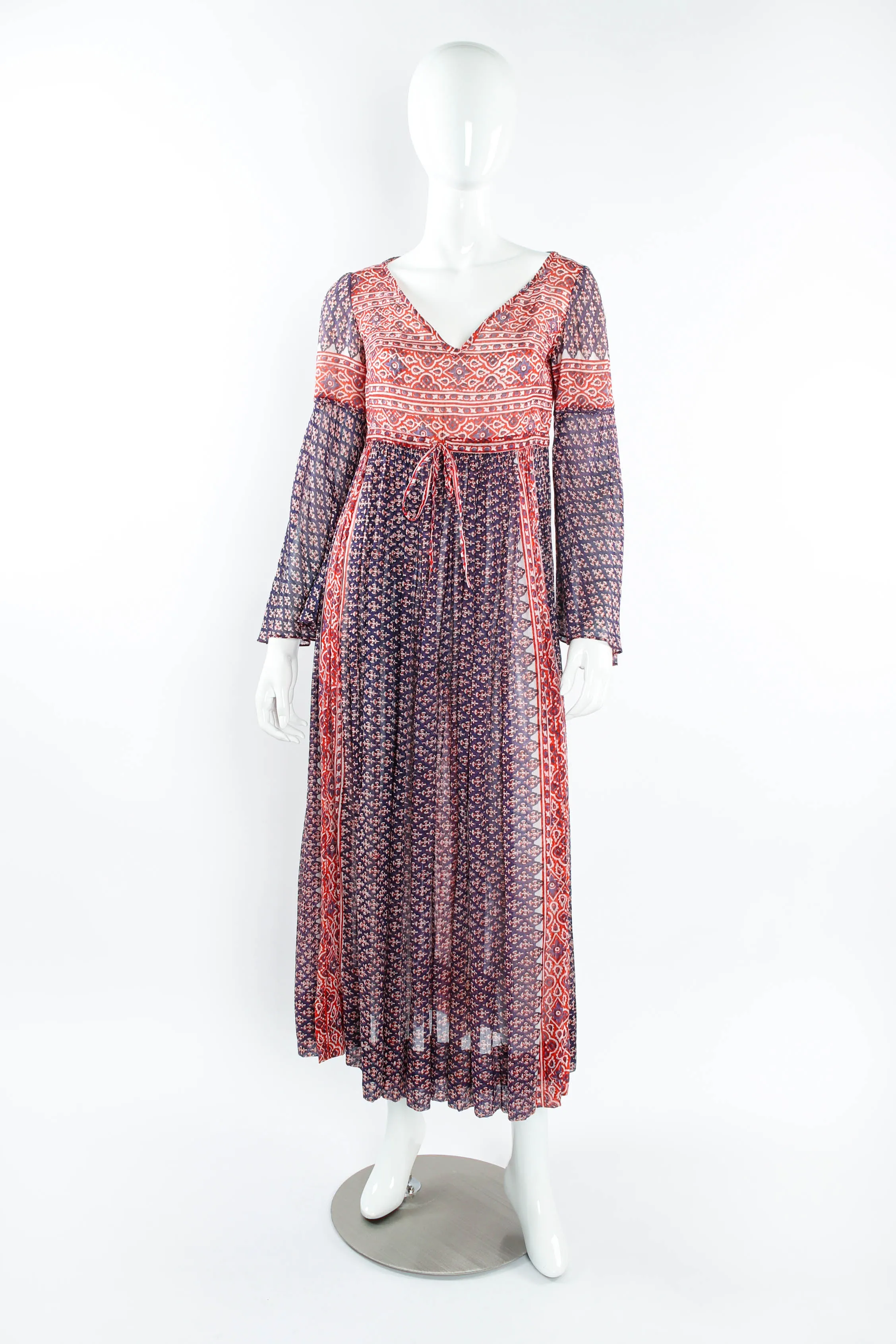 Batik Gauze Peasant Dress
