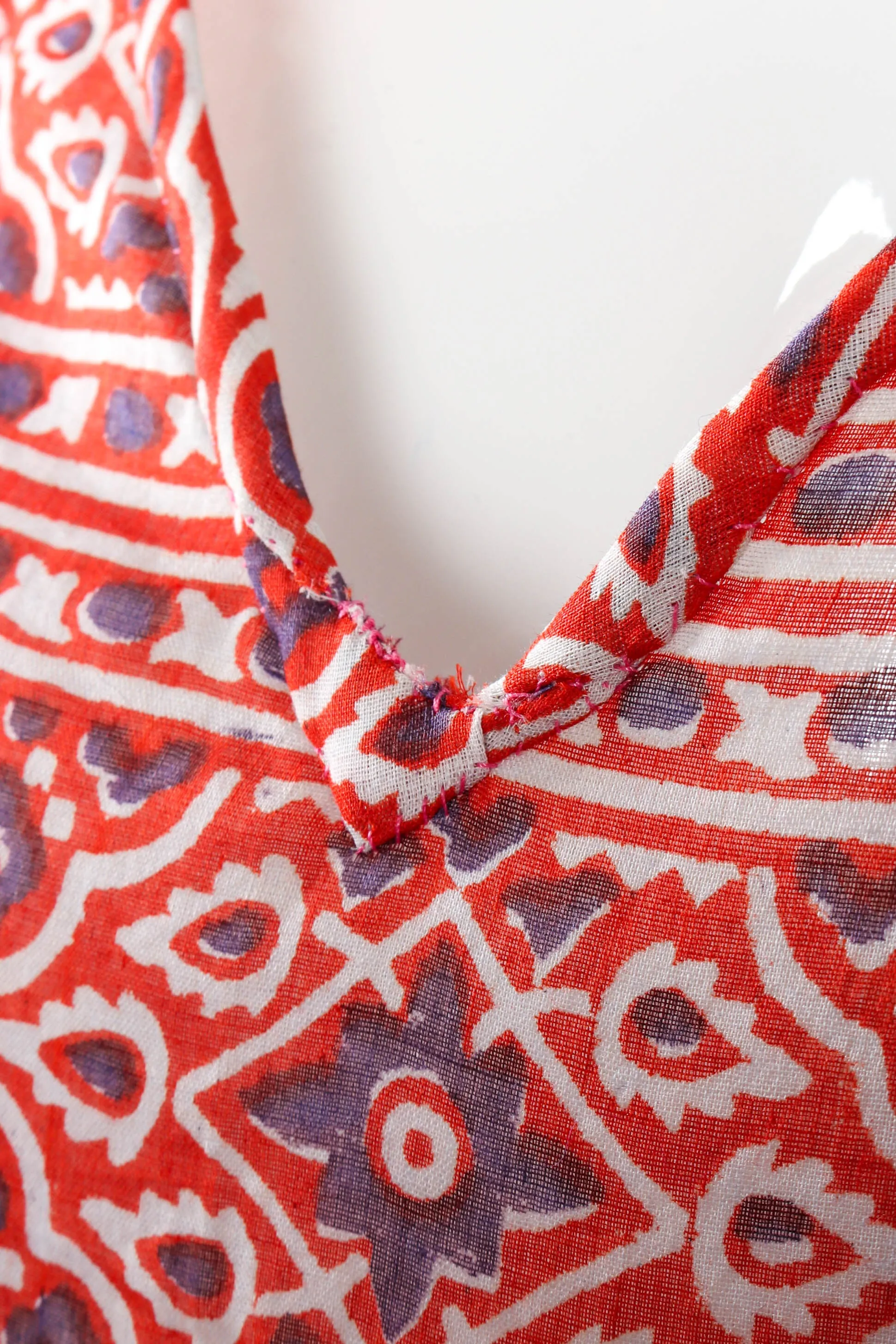 Batik Gauze Peasant Dress