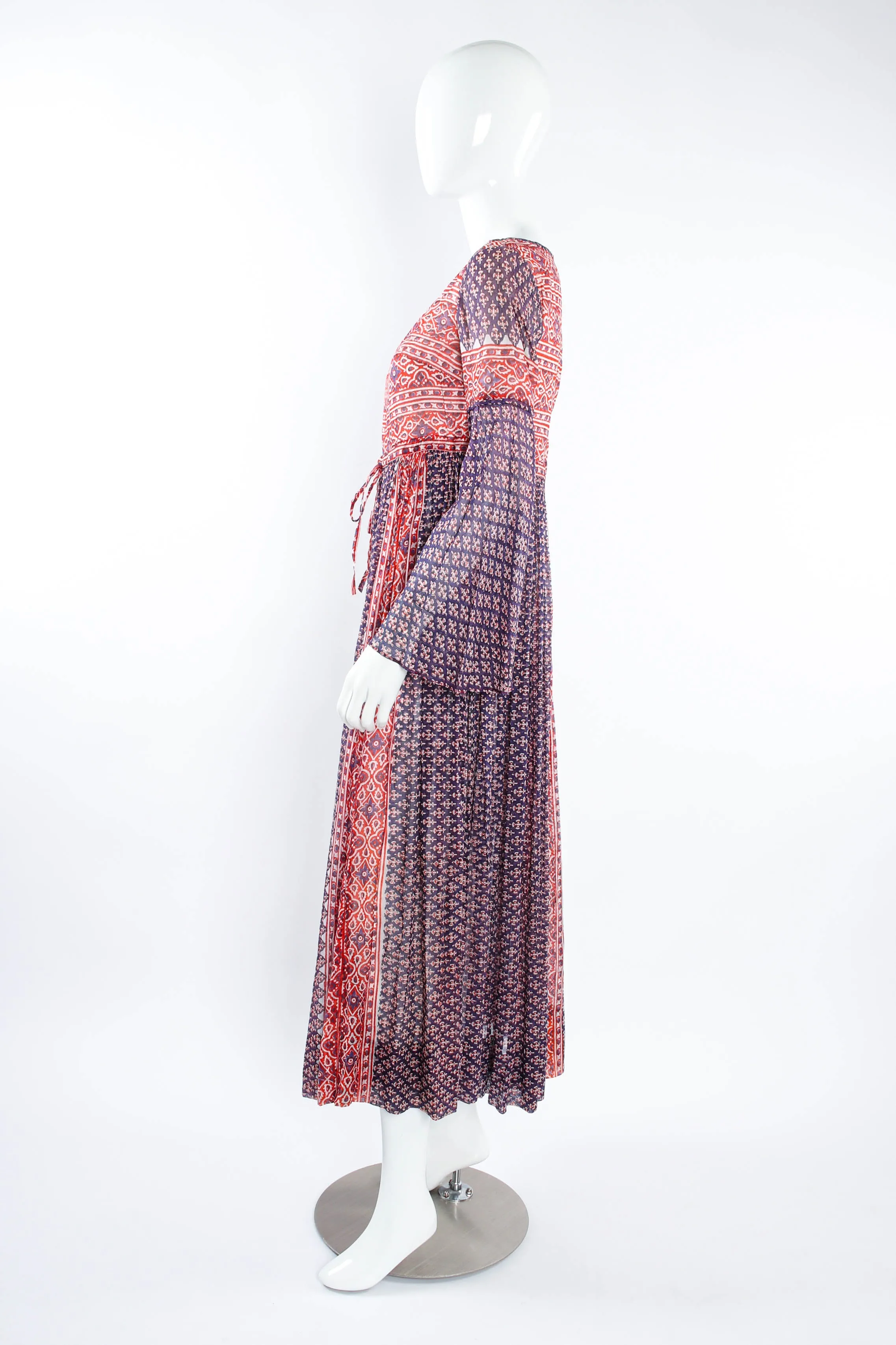 Batik Gauze Peasant Dress