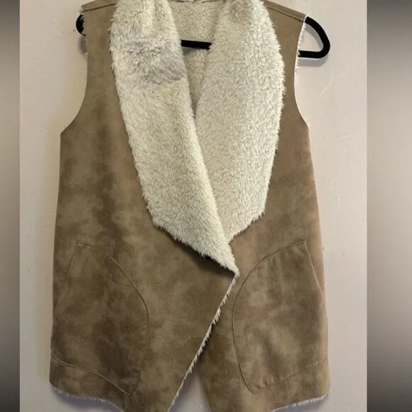 Bit &amp; Bridle Faux Suede Womens Vest Size MD