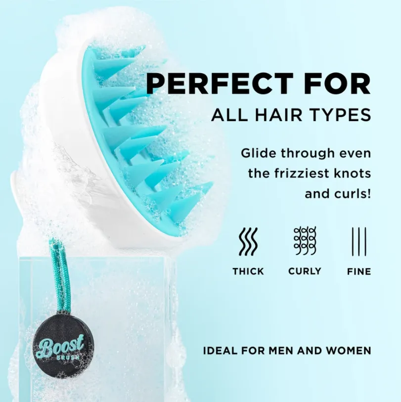 Boost Brush - A soothing scalp massager & easy breezy detangling