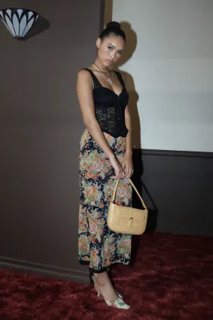 Bouquet Maxi Skirt Navy