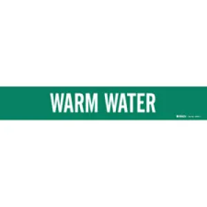 Brady WARM WATER Pipe Marker|Buy Online
