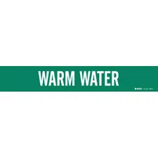 Brady WARM WATER Pipe Marker|Buy Online
