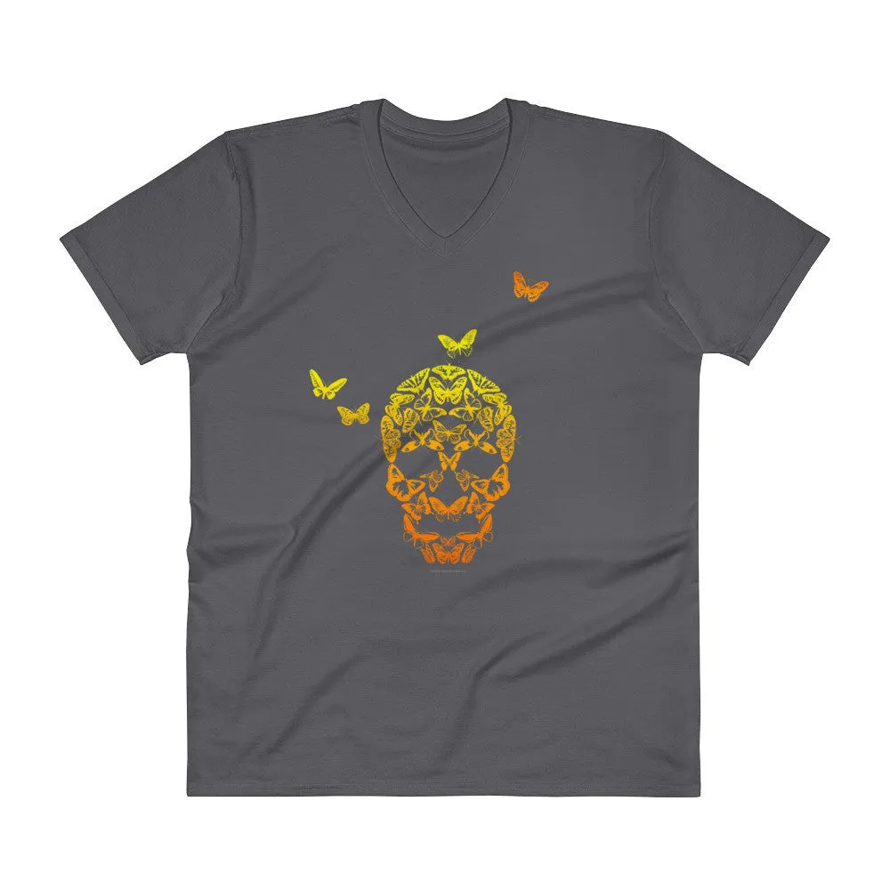 Butterfly Skull Mens' V-Neck T-Shirt
